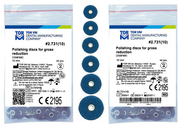 Polishing Discs for Gross Reduction (coarse) 2.731 (14)