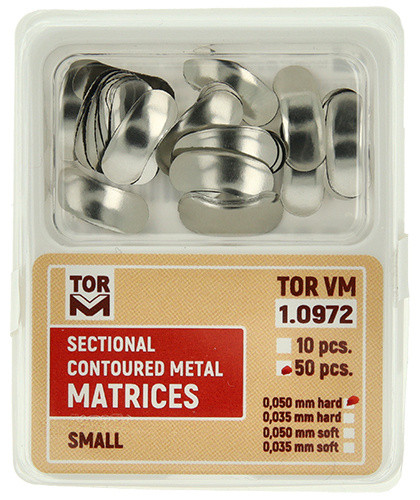 Sectional Contoured Metal Matrices, small 50 pcs. 1.0972