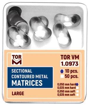 Sectional Contoured Metal Matrices, large 10 pcs. 50mm