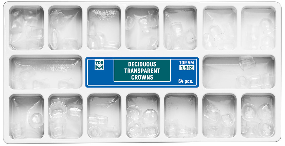 Deciduous Transparent Crowns 64 pcs 1.912