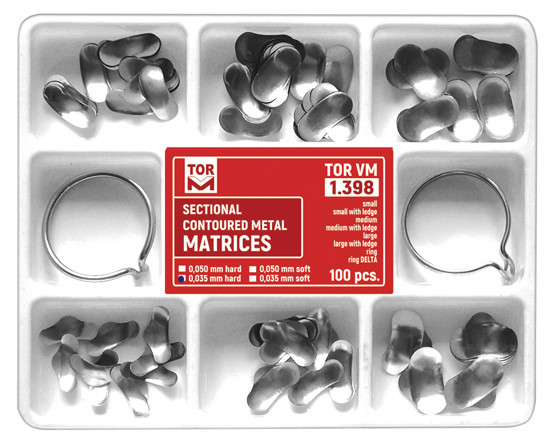 Sectional Contoured Metal Matrices 100 pcs.