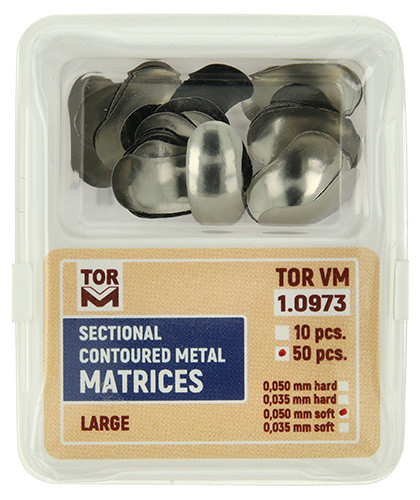 Sectional Contoured Metal Matrices, large 50 pcs. 1.0973 50mm